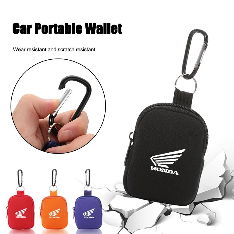Car Casual Coin Purse Zipper Wallet Retro Key Holder Mini Money Bag For Honda Mugen Power Civic Accord CRV Hrv Jazz CBR VTEC VFR CG3