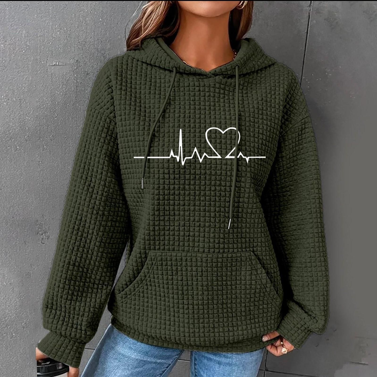 

Женские толстовки с длинным рукавом, повседневные толстовки с капюшоном и шнурком с принтом для женщин, пуловер с карманами XL