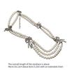 Elegant Layered Necklace with Faux Pearls and Bowknot Multi Layer Neckchain Fashionable Women Jewelry Wedding Accessory