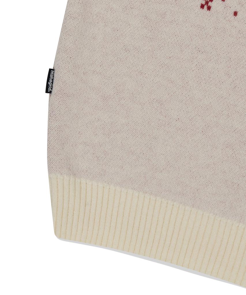 MAHAGRID Eagle Eclipse Knit Sweater Ivory(Mg2Efmk602A)