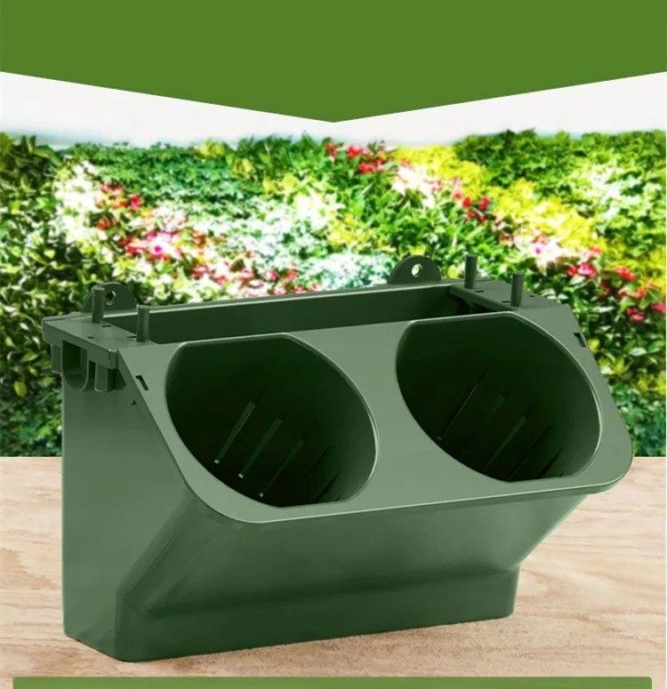 Wall-Mounted Double Flowerpot With Irrigation 24Cm Vertical Cascade Modular