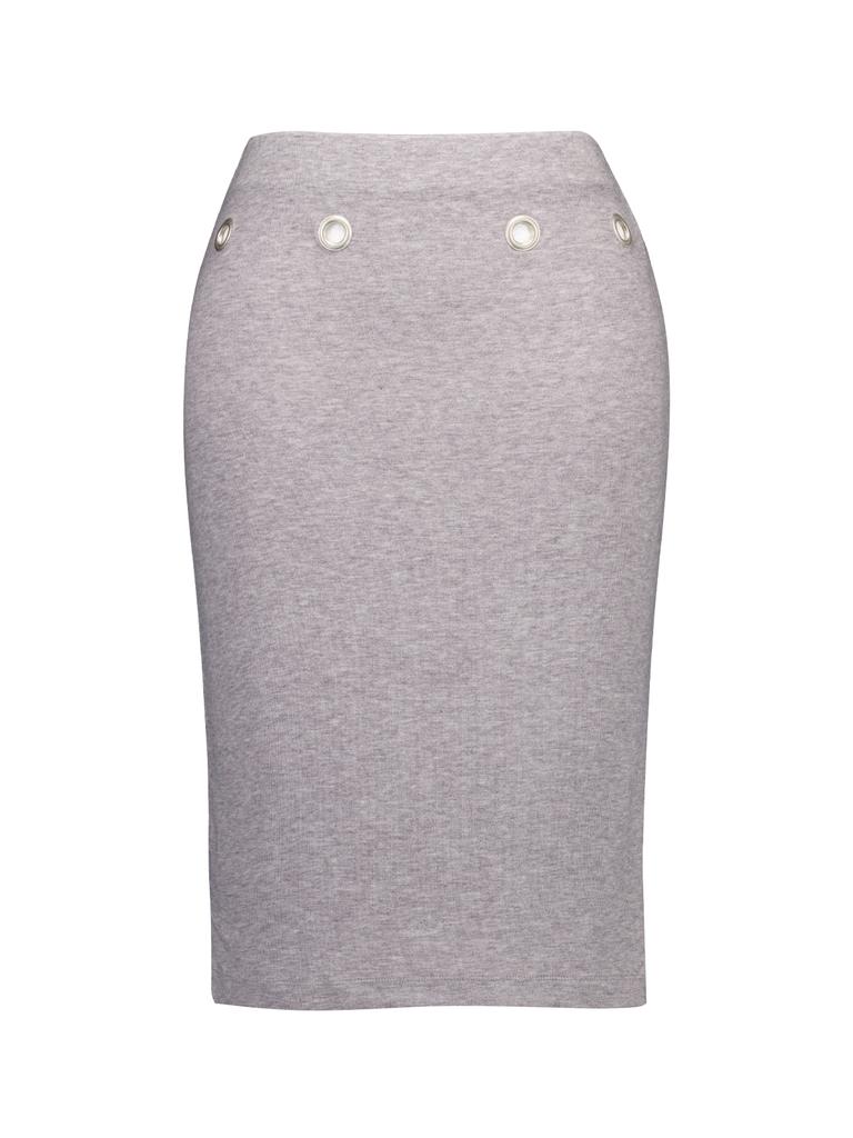 Okak Deriya-Eyelet Skirt (Gray)