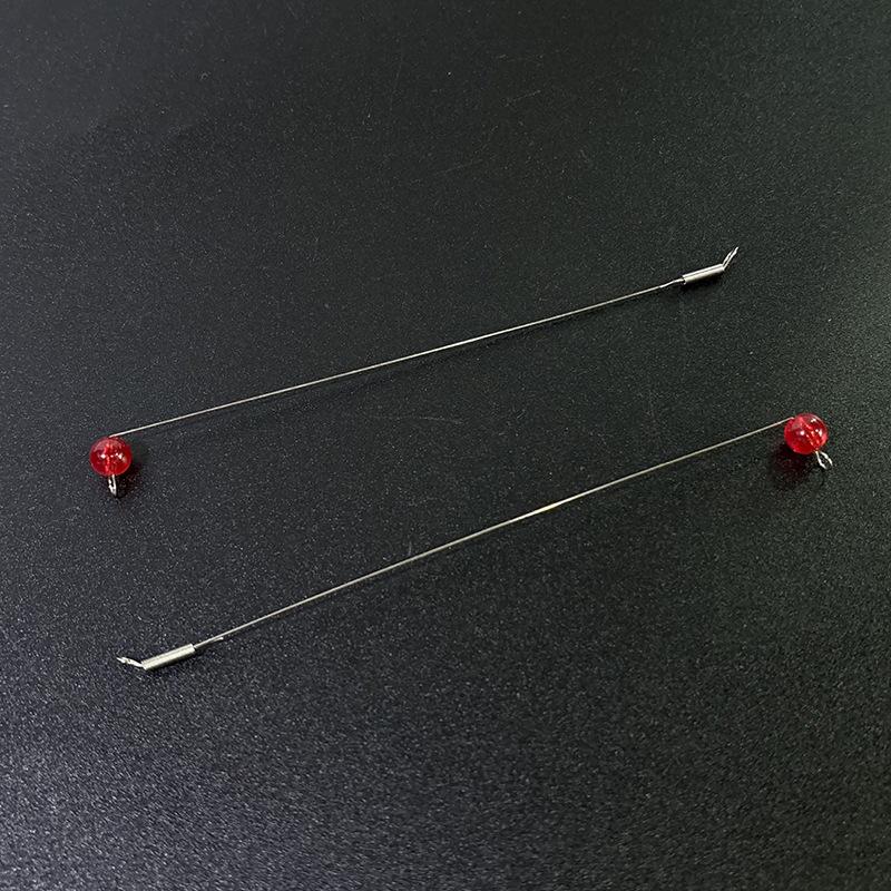 Stainless Steel Ice Fishing Wire Leader with Red Bead
