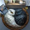 Yin Yang Owl Round Area Rug,Carpet Rug for Living Room Bedroom Sofa Playroom Decor,Non-slip Floor Mat