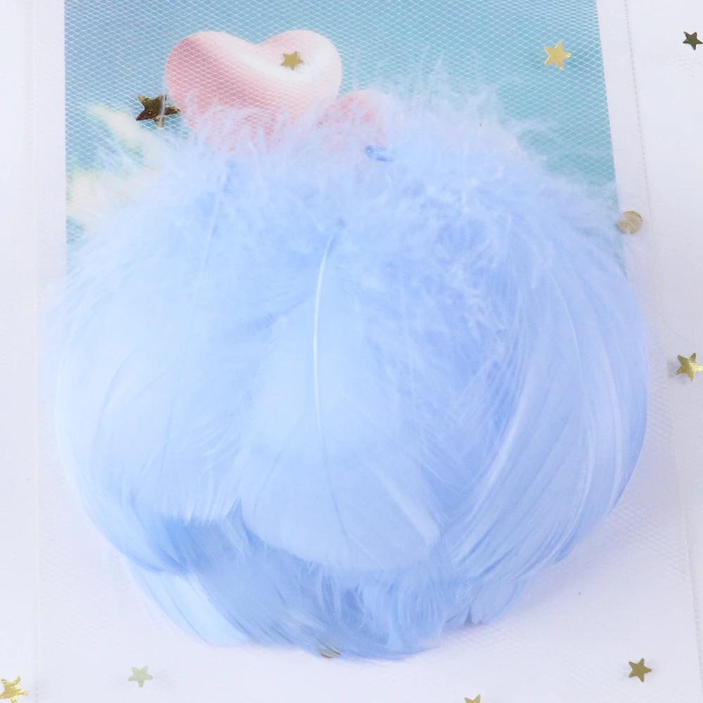100 Stück Flauschige Gänsefedern für DIY Traumfänger Dekorationen Schmuckherstellung Feder Hochzeitsfeier Zubehör Handwerk Karneval
