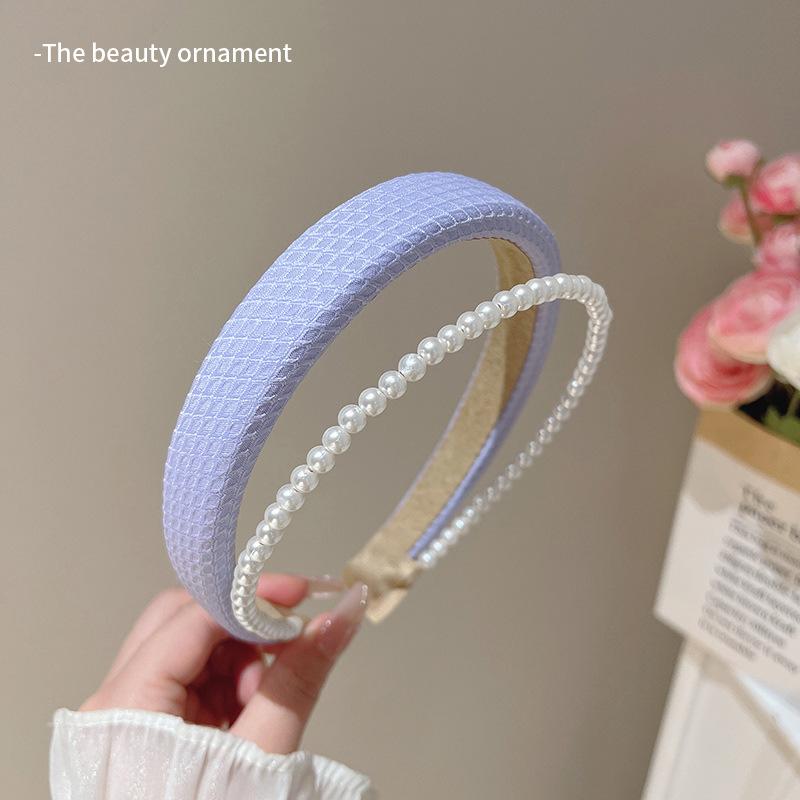Korean Fashion Headband Simulation Pearl Sponge Hairbands For Women Girl Hair Band Female Hair Hoop Headwear Hair Accessories