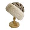 The Girl's Autumn and Winter Cartoon Woolen Hat Cute Scarf Warm and Protective Neck  Tiger Patterned Bear Fisherman Hat