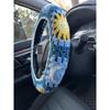Handmade Crochet Sun and Moon Car Steering Wheel Covers Universal 14-15 inch for Women and Men (Steering Wheel Cover)