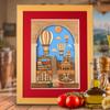 KINOWA "Italy" Wood Collage Original DIY Kit World Heritage World Travel Made In Japan