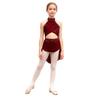 Kids Girls Modern Lyrical Dance Dress Ballet Figure Skating Gymnastics Leotard Bodysuit Costume Strappy Back Latin Jazz Dress