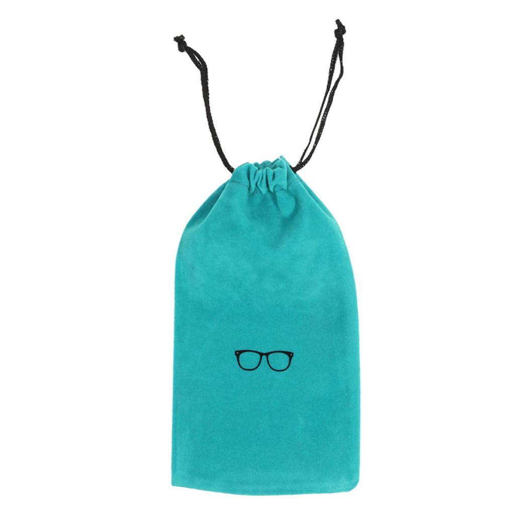 10 Pcs Soft Sunglasses Bag Drawstring Flocking Fabric Dust Proof Pouch Pocket Glasses Carry Bag Portable Eyewear Container