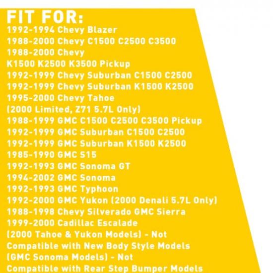 2pcs LED License Tag Plate Light Assembly For 1992-1999 GMC Suburban K1500 K2500