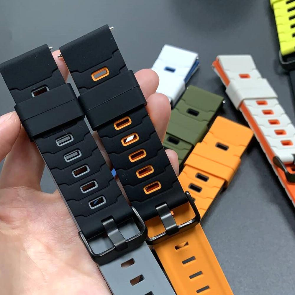22mm Silicone Wrist Strap For Huami AMAZFIT BIP 6 5/GTR 2 2e 3pro 4 47mm Sports Bracelet For AMAZFIT BALANCE 2 Replace Watchband