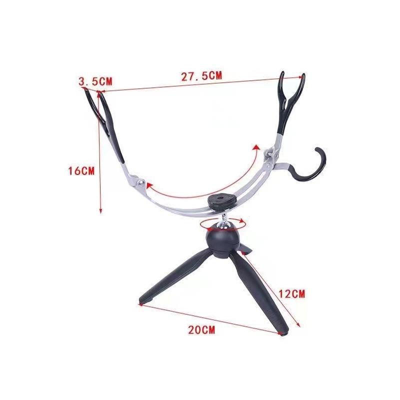 1pc 360° Adjustable Folding Multi-functional Ice Fishing Rod Rack Aluminum Alloy Winter Ice Pole Holder For Most Spinning Reels