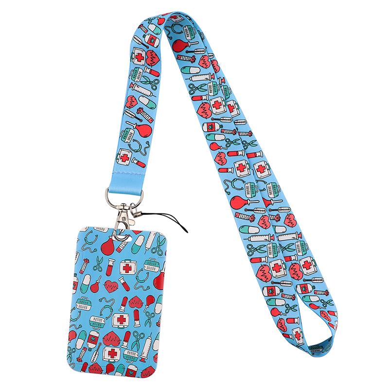 Medical signs Credential Holder Keychains Neck Lanyard For Pass Card Credit Card Holder Keychain Straps Mobile Phone Wholesale