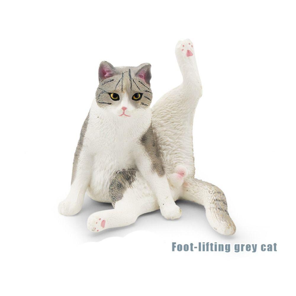 

Спящий котенок сиамский домашний кот фигурки ПВХ детская игрушка познавательные игрушки набор кошка модель животного день рождения D