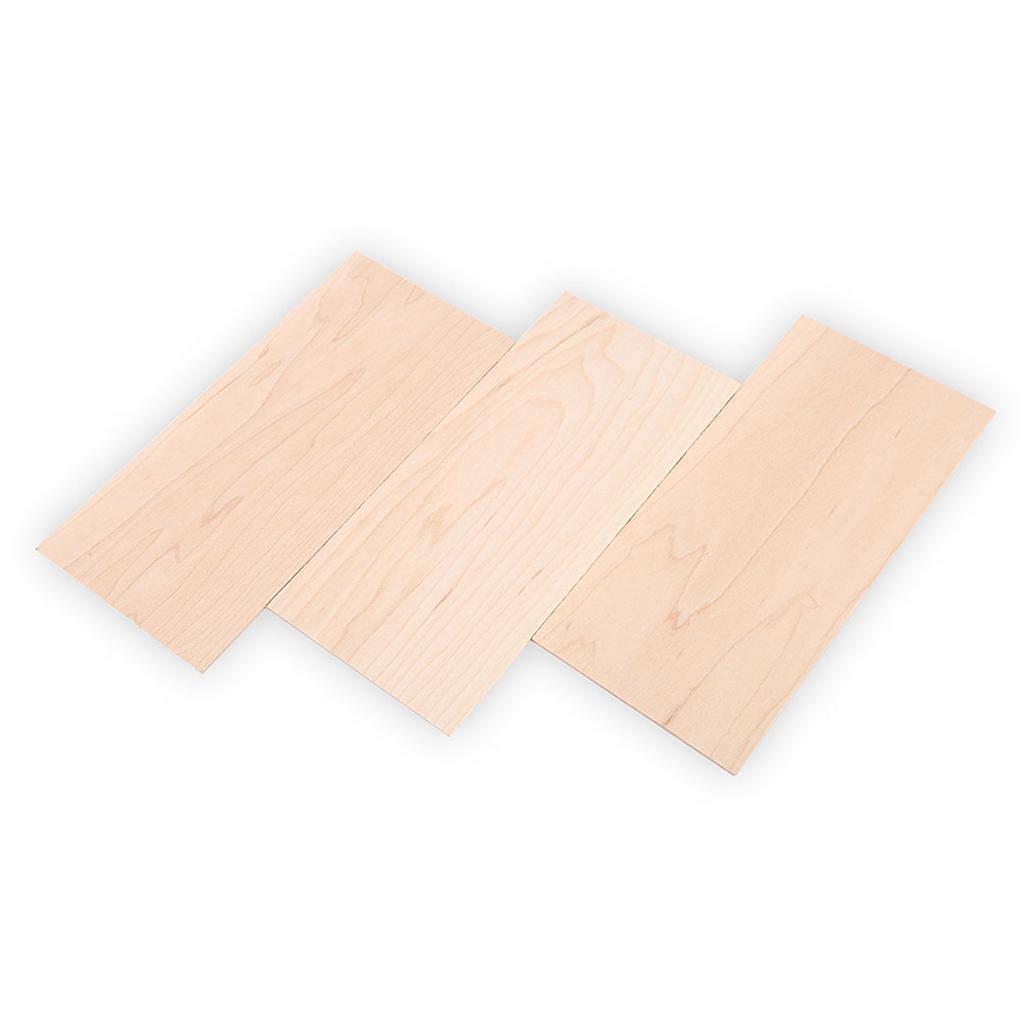3Pcs Maple Guitar Head Veneer Plate Headplate DIY Replacement Part for Luthiers
