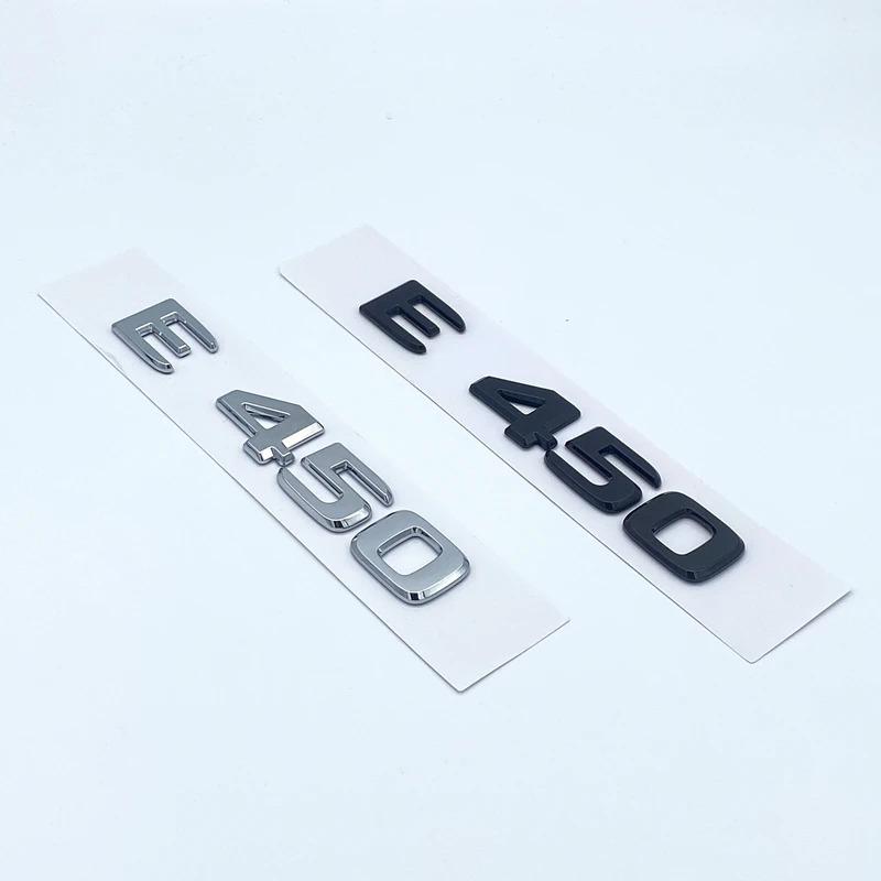 ASAO5 Black Silve Letters E200 E260 E300 E400 E220d E350e E300de 4Matic ABS Emblem for Mercedes Benz W213 Car Trunk Logo Sticker