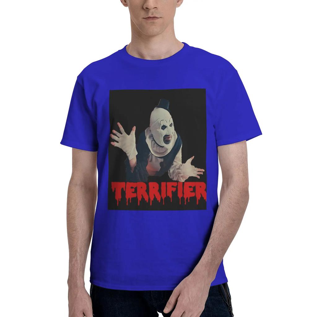 Halloween Movie Terrifier Horror Clown  100 Cotton TShirt Mens Oversized T Shirts Men ONeck Short Sleeve S6XL