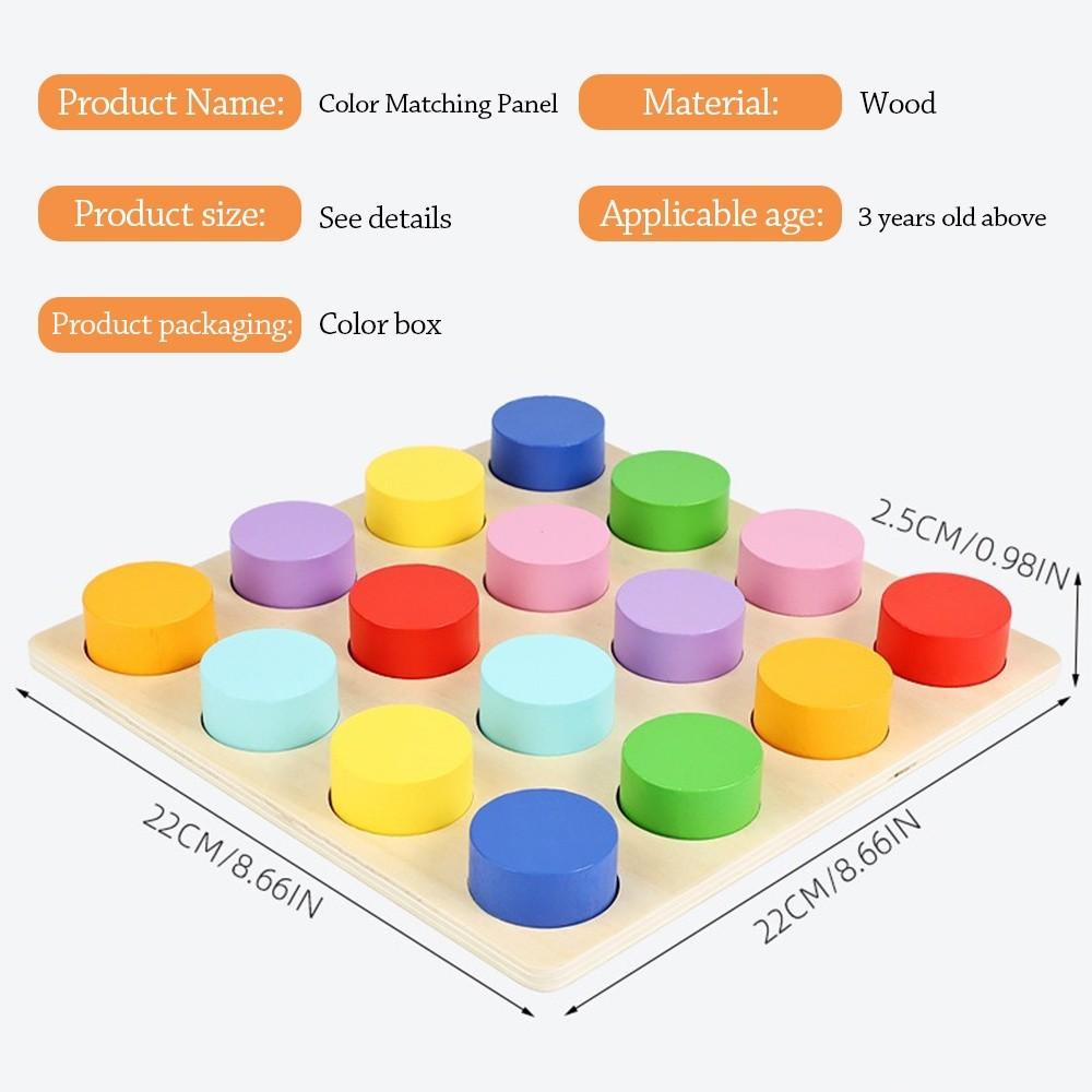 Water-based Paint Matching Logic Game Educational Wooden Puzzle Preschoolers or Toddlers