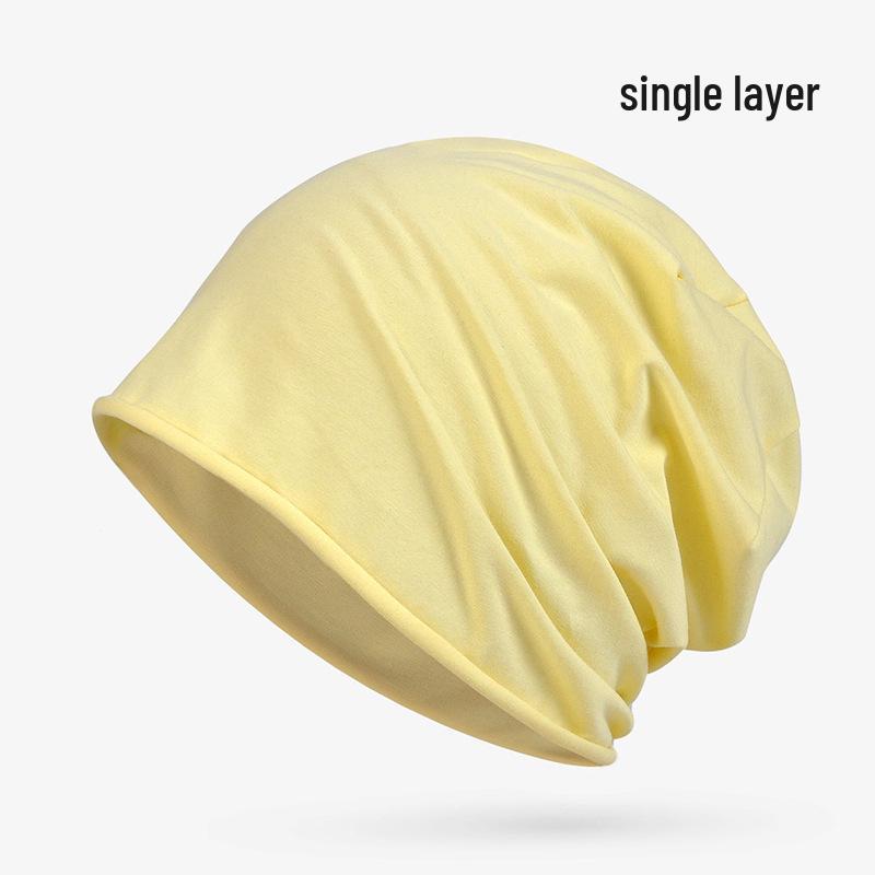 Unisex Lightweight Cotton Headscarf: Spring/Summer Breathable Cap & Sleep Hat