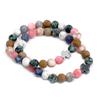 Couple Bracelets, Rainbow Gemstone Beaded Set of 2