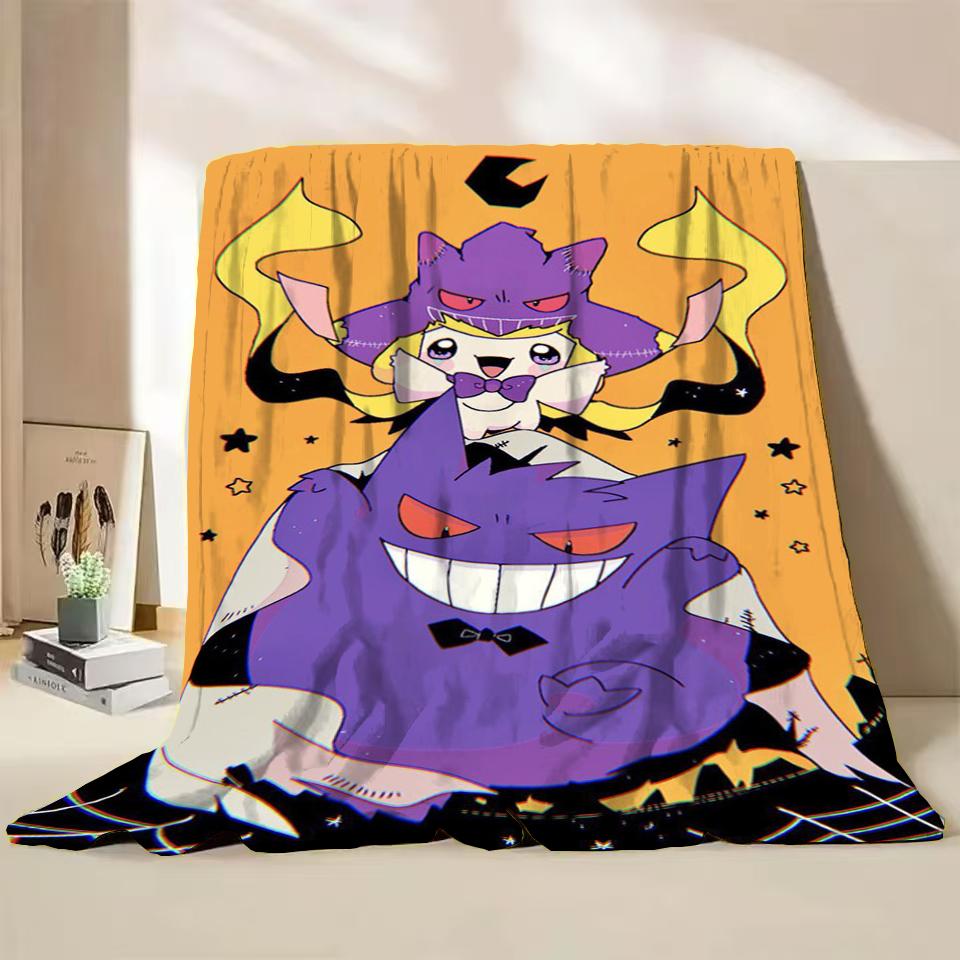 Pokemon Jirachi Cartoon Flannel Fluffy Blanket for Home Bedroom Bed Sofa Office Children Cover Adult Soft Blanket Baby Cute Gift