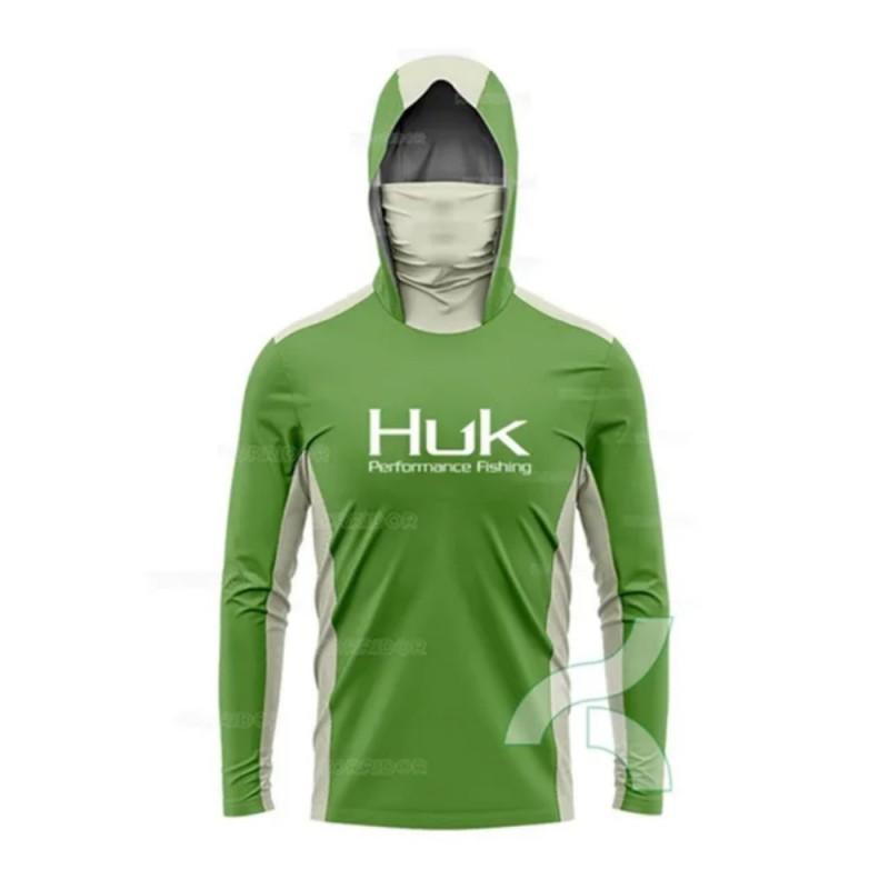 Neue HUK Outdoor-Sport Kapuzenmaske Angelanzug Leichter Sonnenschutz Langarm Luya