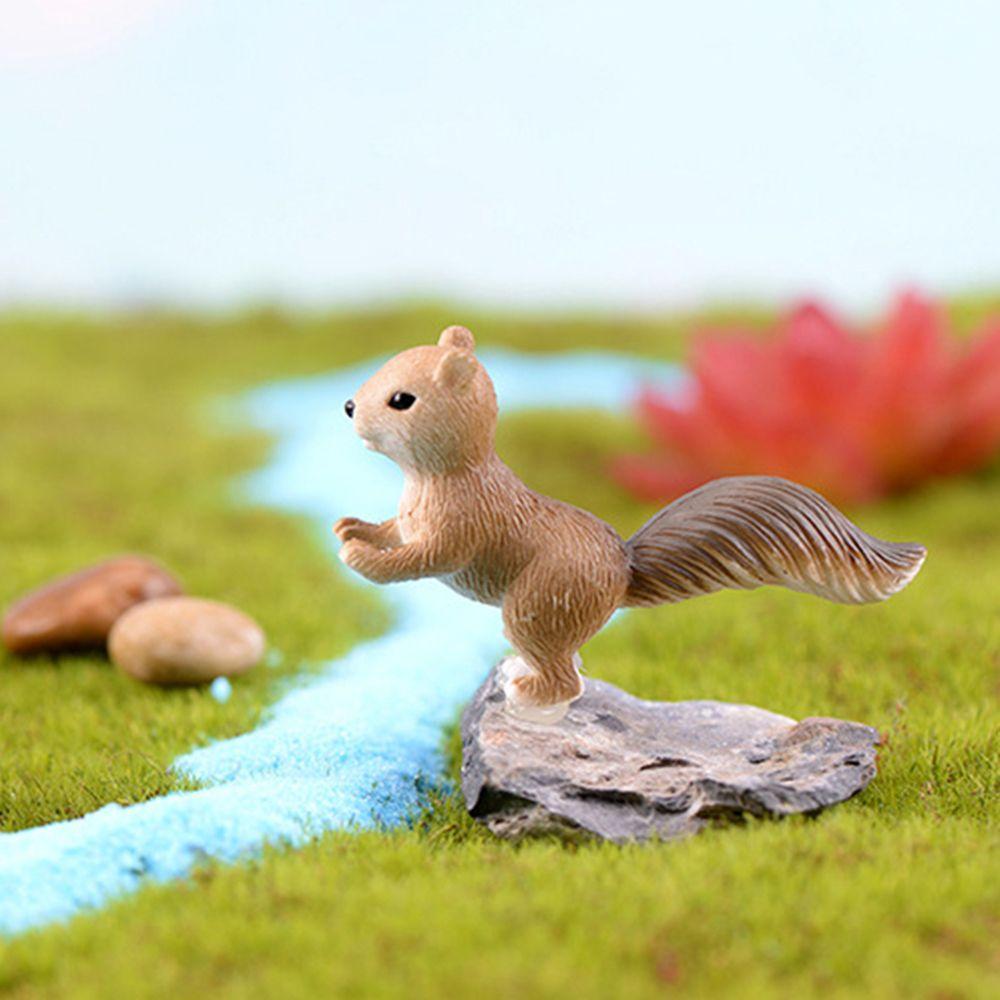 Craft DIY Terrarium Decor Animal Miniature Fairy Garden Ornaments Squirrel Figurines Decoration
