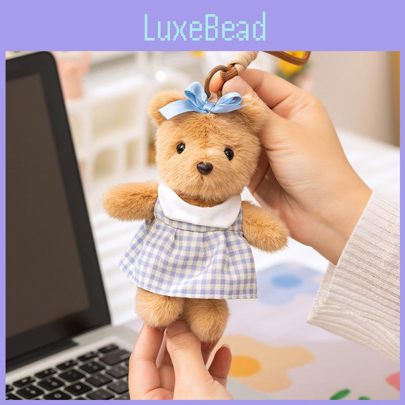 Dress Hoodie Teddy Bear Keychain Plush Toy Stuffed Doll Bag Decoration Gift