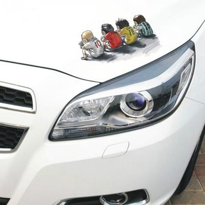 Wasserdichter süßer Cartoon-Sportler, Rückansicht, Autotür, Fensteraufkleber, Aufkleber, Dekor