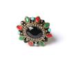 Crystal Rings for Women Vintage Flower Rings Gold Color Punk Rock Party Gift Ring