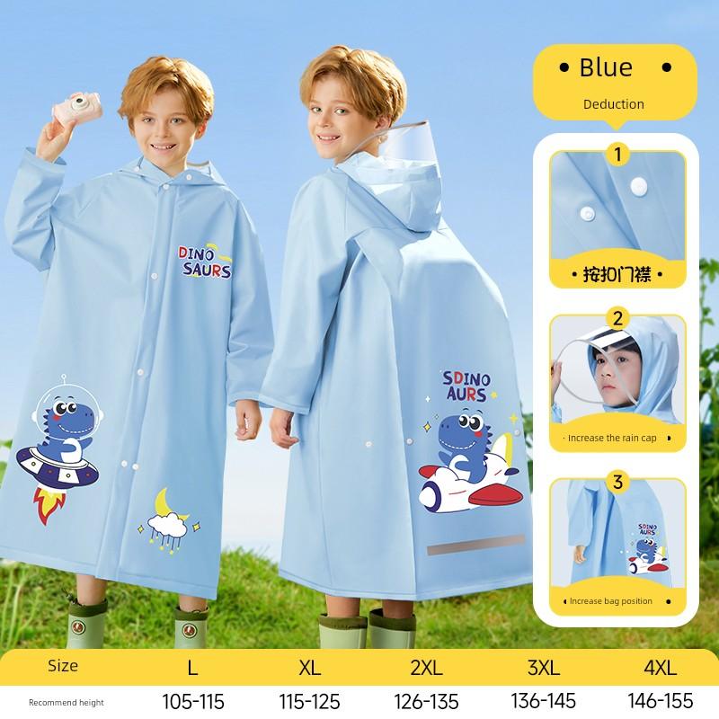 Children's Raincoat for Boys and Girls, Suitable for First-Grade Kindergarten and Elementary School Students, Full-Body Storm-Proof Rain Poncho with