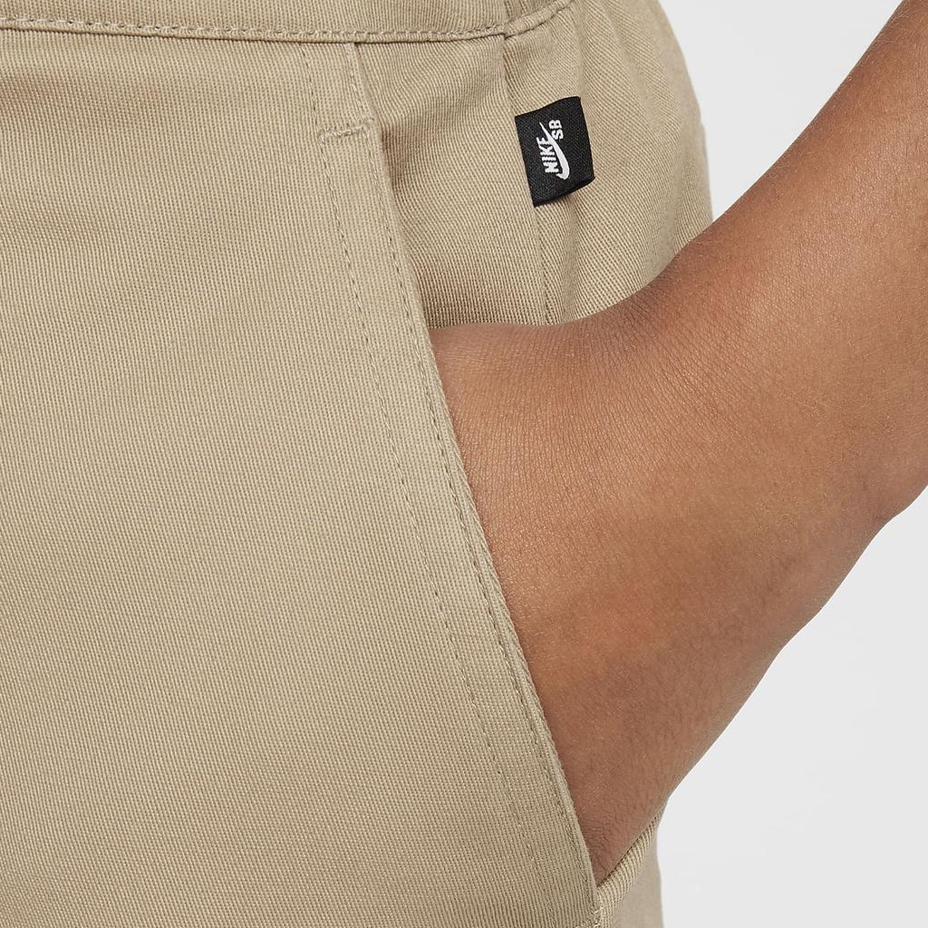 Nike Loose Fit Solid Color Comfortable Sports Pants Kids Bottoms Khaki FN9215-247