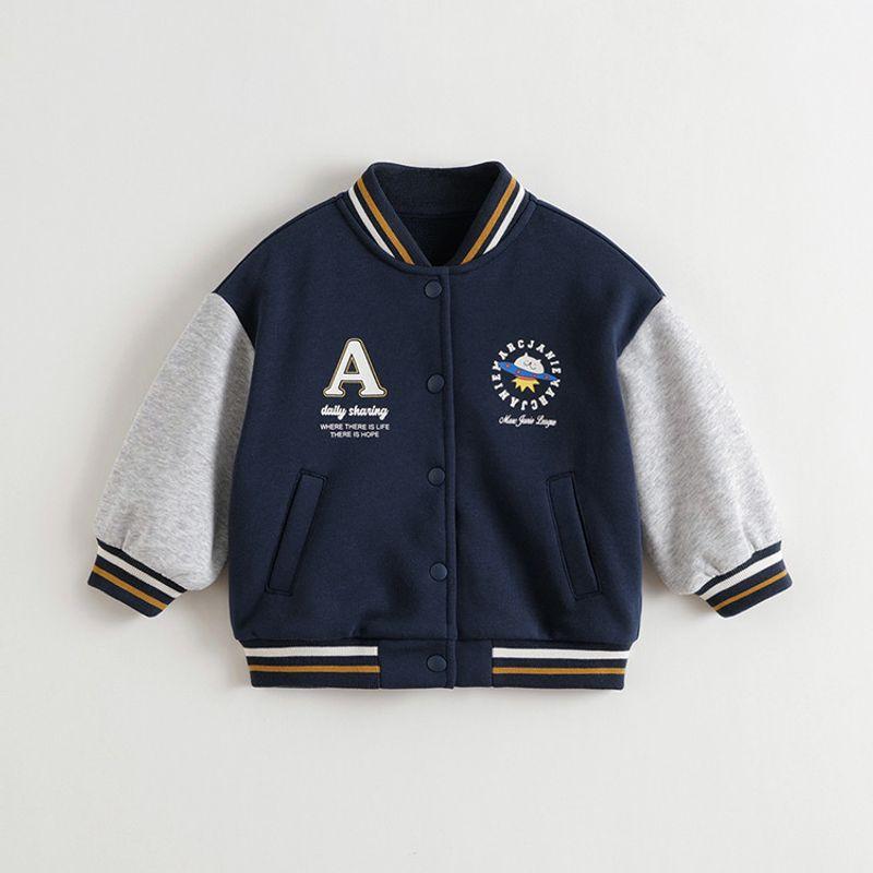 Mark Jenny Retro College Color-Blocked Baseball Jacket for Boys and Girls, Baby Red Jacket, New Spring Style 551177 Tibetan youth 80
