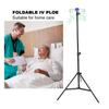 2 Set Portable IV Pole Foldable Retractable Infusion Stand Adjustable Height Stable Aluminum Alloy Stand for Clinic Home Care