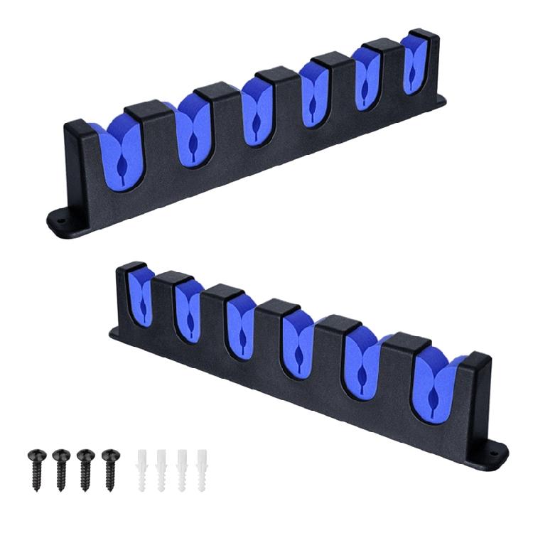 Horizontal Pole Rack 6-Rod Fishing Rod Holders for Garage, Cabin and Basement