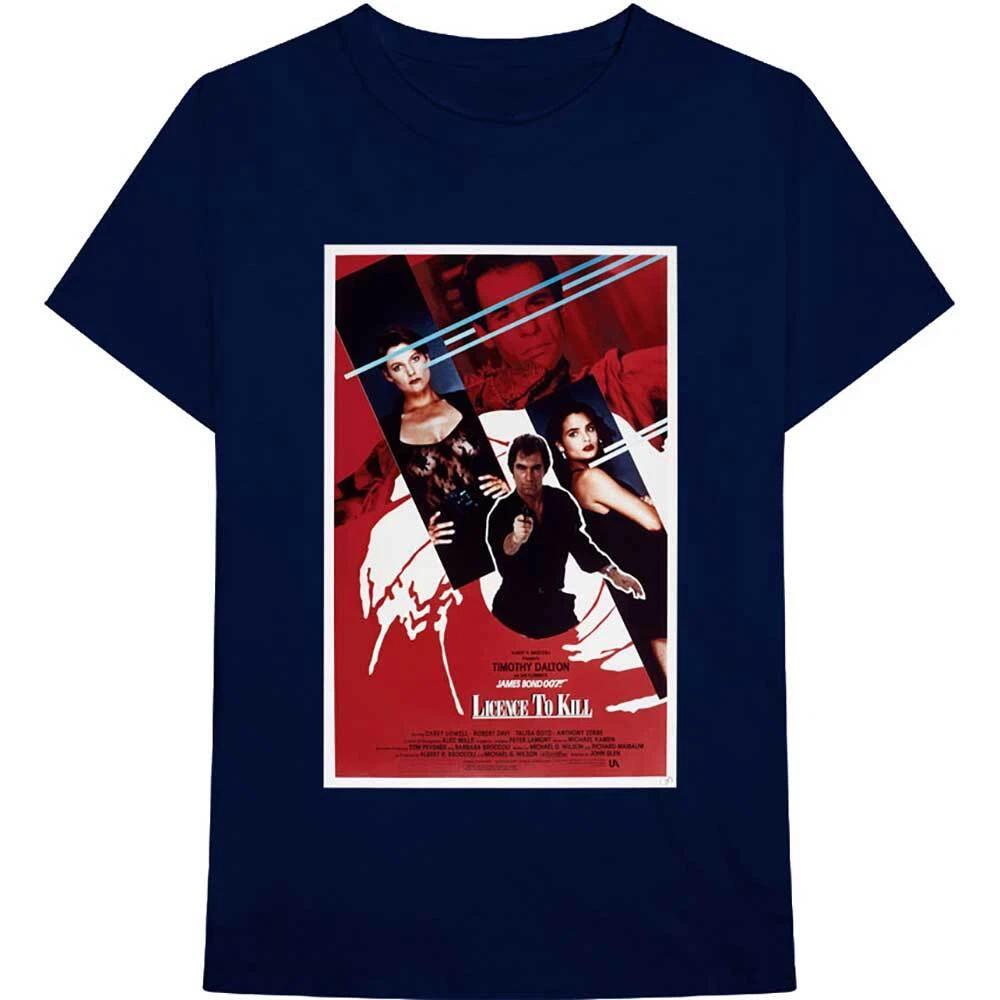 James Bond 007 Unisex T-Shirt: Licence To Kill Poster (Large) S