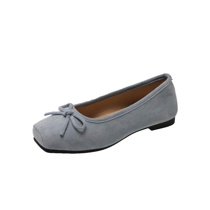 Retro ballet shallow mouth inner height increase single shoes women's 2025 new gentle soft-soled Doudou shoes one pedal ladyshoes