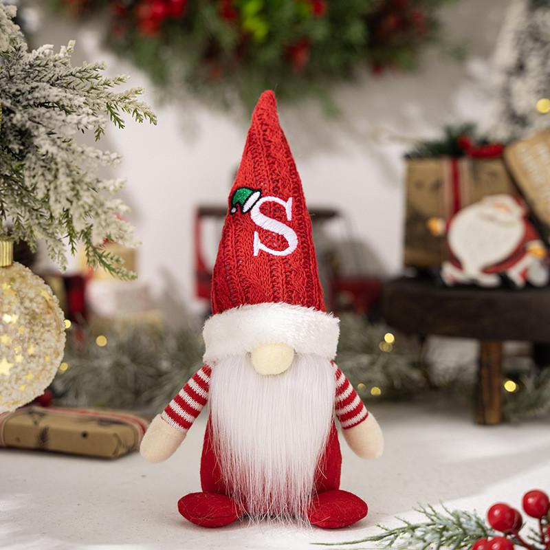 Adorable Christmas Gnome Figurine With Knitted Hat Perfect For Festive Decor