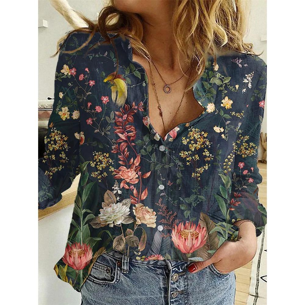 Temperament Loose Blouse Fashion Casual Woman Shirt Elegant Long Sleeve Shirt Woman Holiday Weekend Top