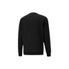 Puma Logo Solid Color Fleece-Lined Casual Crewneck Sweatshirt for Men In Black