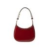 Tory Burch Emerson Minimalist Casual Zipper Leather Crescent Bag Women Handbags Burgundy 147940-627