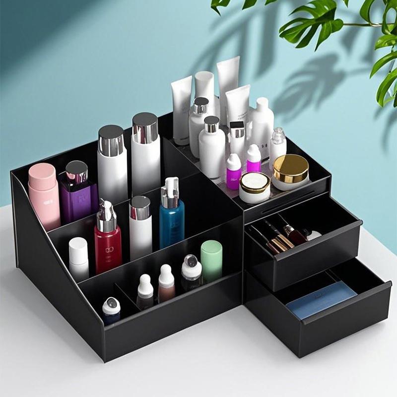 Cosmetics Storage Box for Men Women Perfume Cologne Countertop Organizer Essentials Gifts Valentines Day Gifts Bedroom Storage