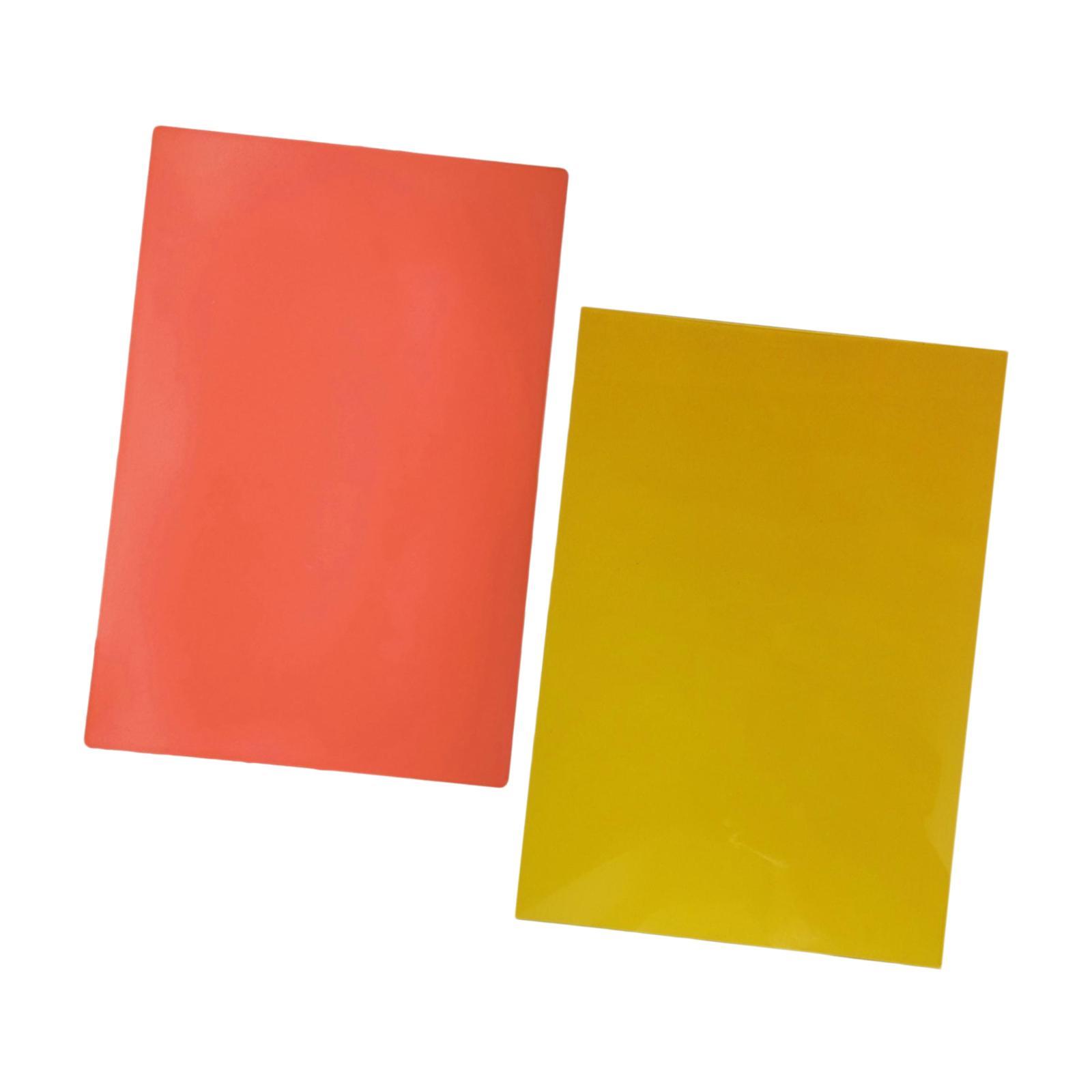 

2x Photopolymer Plates, DIY Craft Tool Use Yellow and Red Craftmaking Printing 7.87 x 11.81 Crafting Resin Stamp Making,