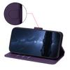 For iPhone 13 Mini 5.4 Inch Leather Case Wallet Stand Solid Color Anti Drop Phone Cover