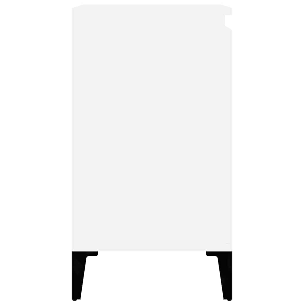 White Bathroom Vanity Cabinet 58 X 33 X 60 Cm Engineered Wood