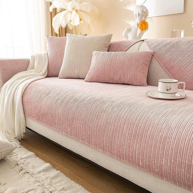 Luxury Chenille Sofa Cover Towel for Living Room Sofa Protective Slipcover Four Season Universal Combination Couch Cushion