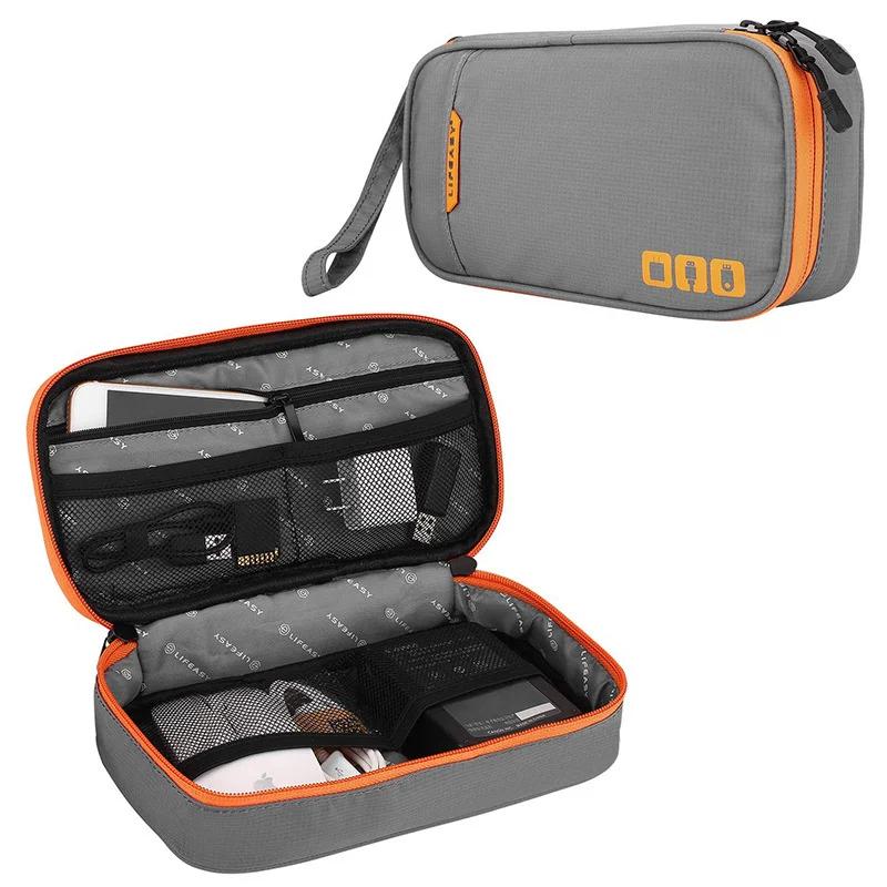 

Travel Cable Organizer Bag, 3 Layer Large Capacity Electronics Accessories Bag for Cables, SD Card,Chargers, Power Bank, Tablet