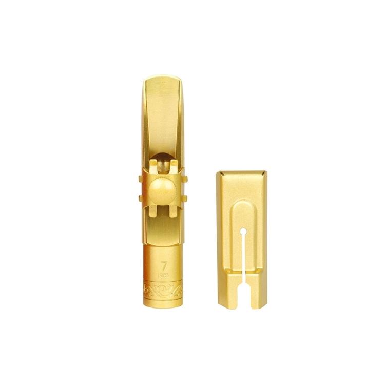 Saxophone Mouthpiece with Caps, Brass Metal Tenors Sax Mouthpieces 5C/6C/7C/8C/9C for Saxophone Professional & Beginner